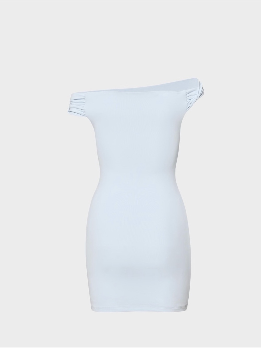 Off-Shoulder light blue Bodycon Dress